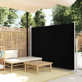 fekete kihúzható oldalsó teraszi napellenző 170 x 300 cm