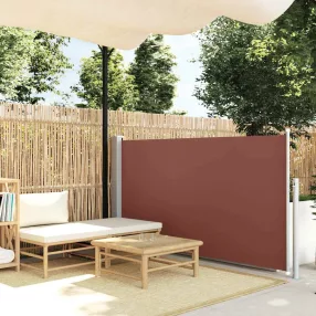 barna behúzható oldalsó teraszi napellenző 100 x 500 cm