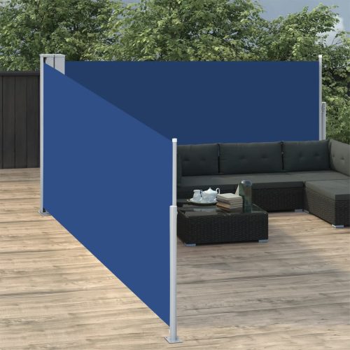 kék behúzható oldalsó napellenző 100 x 1000 cm