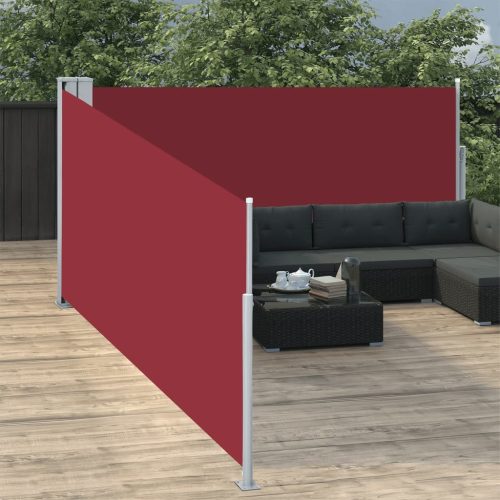 piros behúzható oldalsó napellenző 100 x 1000 cm