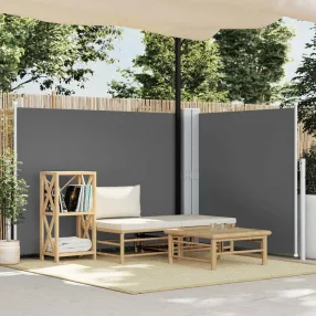   vidaXL antracitszürke behúzható oldalsó napellenző 140 x 1000 cm