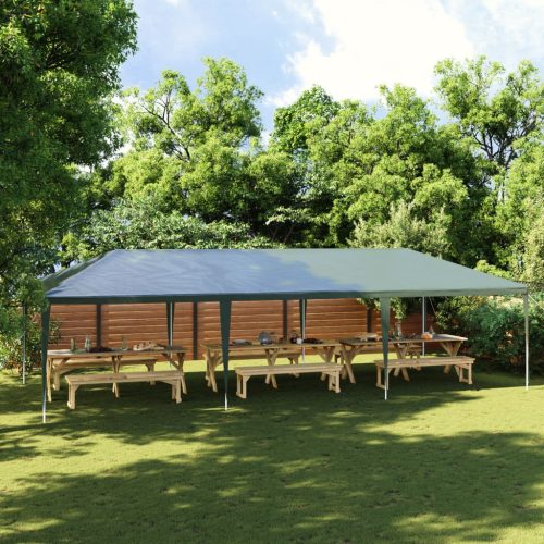 zöld rendezvénysátor 4 x 9 m 90 g/m²