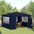 Kék rendezvénysátor oldalfalakkal 4 x 4 m 90 g/m²