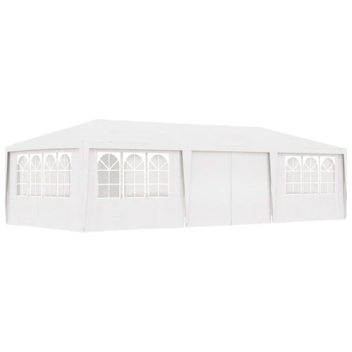 fehér rendezvénysátor oldalfalakkal 4 x 9 m 90 g/m²