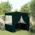 Zöld rendezvénysátor oldalfalakkal 2,5 x 2,5 m 90 g/m²