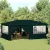 Zöld rendezvénysátor oldalfalakkal 4 x 6 m 90 g/m²