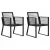 2 db fekete PVC rattan kerti szék