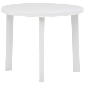 Fehér műanyag kerti asztal 89 cm