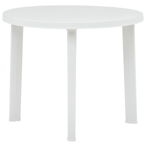 Fehér műanyag kerti asztal 89 cm