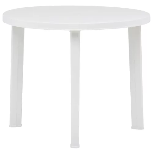 Fehér műanyag kerti asztal 89 cm