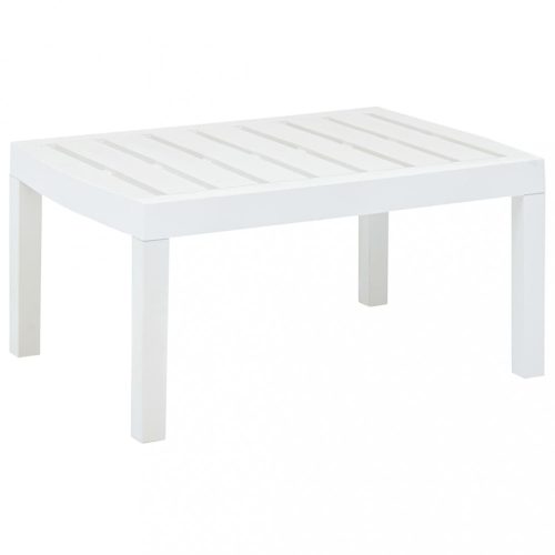 fehér műanyag kerti asztal 78 x 55 x 38 cm