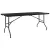 Fekete HDPE rattan szerű összecsukható kerti asztal 180x75x72cm
