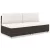 2 személyes barna elemes polyrattan kanapé