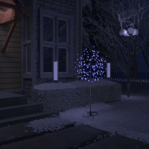 Cseresznyevirágos karácsonyfa 120 db kék LED-del 150 cm