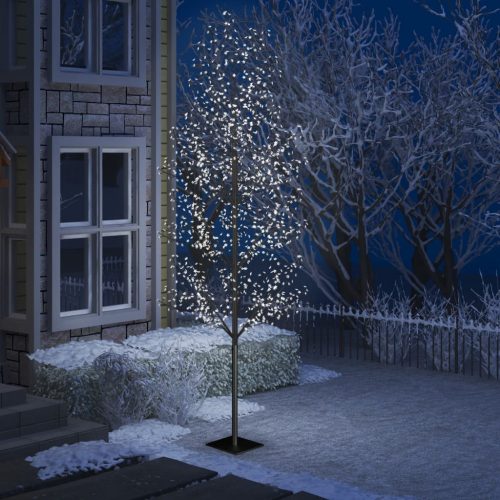 Cseresznyevirágos karácsonyfa 1200 db hideg fehér LED-del 400cm