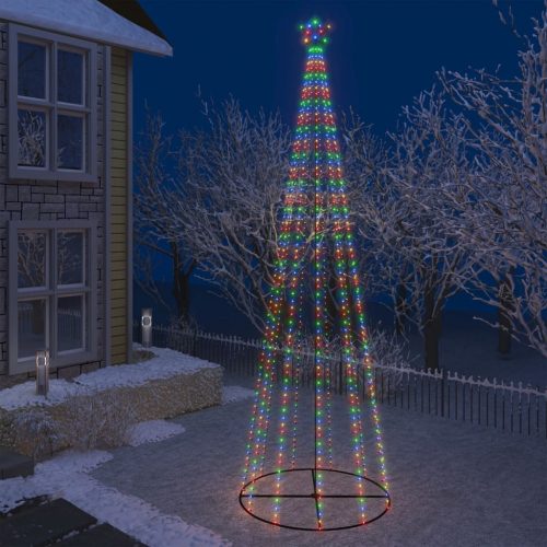 Kúp alakú karácsonyfa 752 színes LED-del 160 x 500 cm