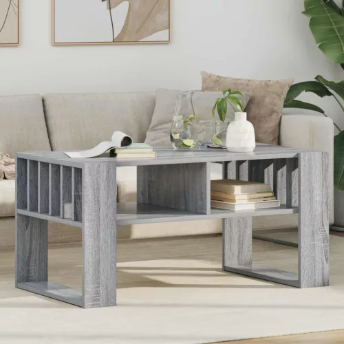 vidaXL Dohányzóasztal Szürke Sonoma 92 x 49,5 x 45 cm Faanyag