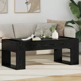   vidaXL Dohányzóasztal Fekete tölgy 110 x 50 x 41 cm Faanyag