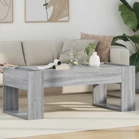   vidaXL Dohányzóasztal Szürke Sonoma 110 x 50 x 41 cm Faanyag