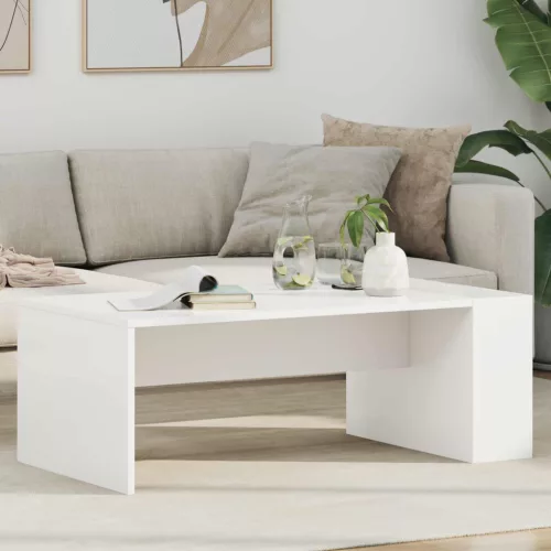 vidaXL Dohányzóasztal Fehér 95 x 50 x 34 cm Faanyag