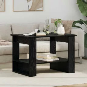   vidaXL Dohányzóasztal Fekete tölgy 72 x 50 x 50 cm Faanyag