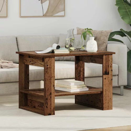 vidaXL Dohányzóasztal Öreg fa 72 x 50 x 50 cm Faanyag