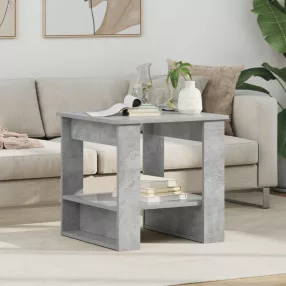   vidaXL Dohányzóasztal Beton Szürke 51 x 50 x 50 cm Faanyag