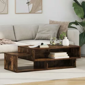   vidaXL Dohányzóasztal Füstölt tölgy 105 x 50 x 32,5 cm Faanyag