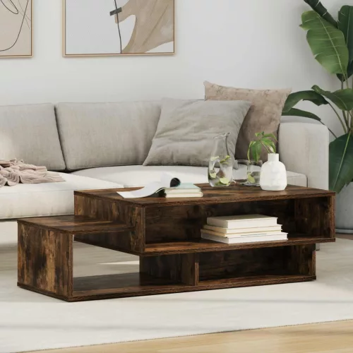 vidaXL Dohányzóasztal Füstölt tölgy 105 x 50 x 32,5 cm Faanyag