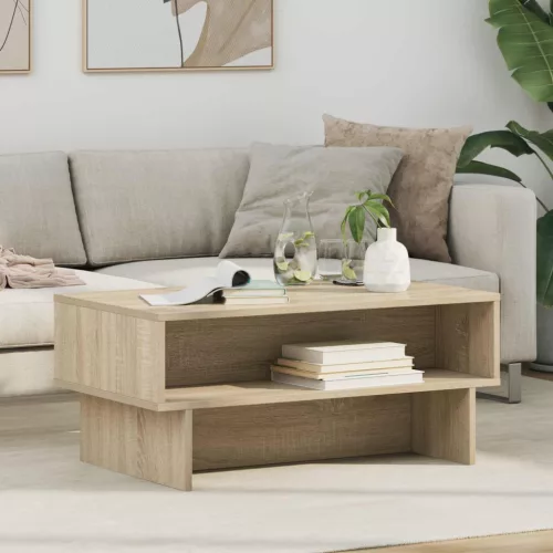 vidaXL Dohányzóasztal Sonoma tölgy 80 x 46 x 35 cm Faanyag