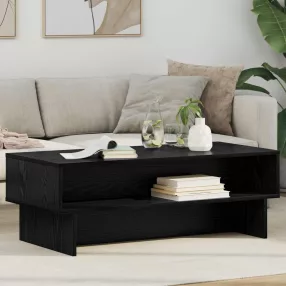   vidaXL Dohányzóasztal Fekete tölgy 100 x 46 x 35 cm Faanyag