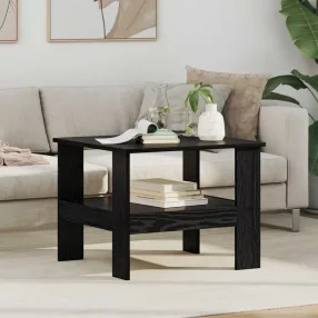   vidaXL Dohányzóasztal Fekete tölgy 57 x 55 x 45 cm Faanyag
