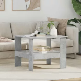   vidaXL Dohányzóasztal Beton Szürke 57 x 55 x 45 cm Faanyag