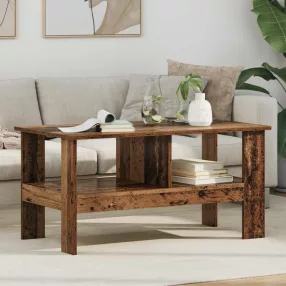vidaXL Dohányzóasztal Öreg fa 90 x 50 x 45 cm Faanyag