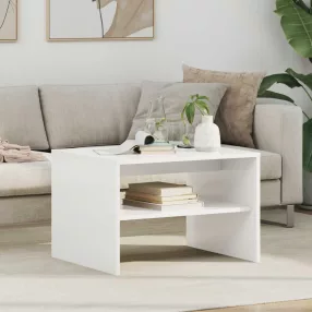 vidaXL Dohányzóasztal Fehér 60 x 50 x 40 cm Faanyag