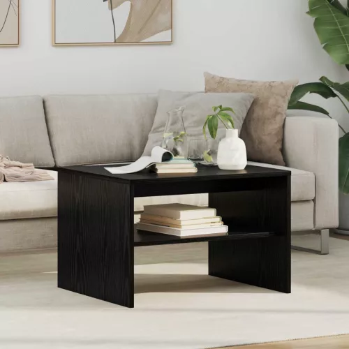 vidaXL Dohányzóasztal Fekete tölgy 60 x 50 x 40 cm Faanyag