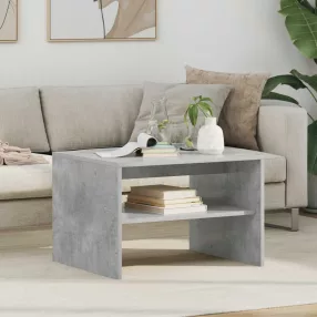   vidaXL Dohányzóasztal Beton Szürke 60 x 50 x 40 cm Faanyag