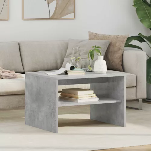vidaXL Dohányzóasztal Beton Szürke 60 x 50 x 40 cm Faanyag
