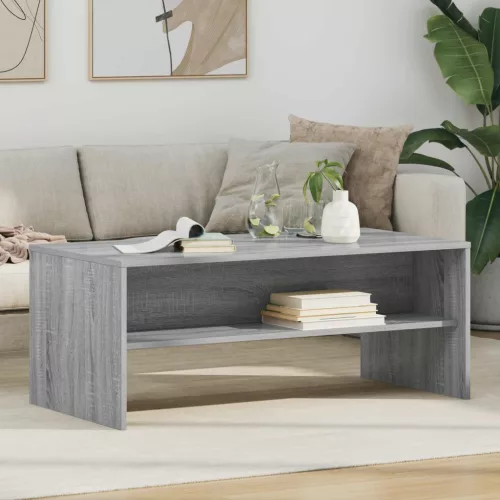 vidaXL Dohányzóasztal Szürke Sonoma 100 x 50 x 40 cm Faanyag