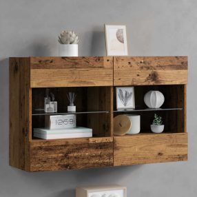   vidaXL TV Fali Szekrény Öreg fa 98,5 x 30 x 60,5 cm Faanyag