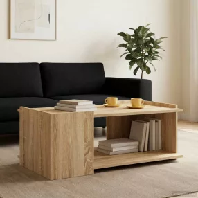   vidaXL Dohányzóasztal Sonoma Tölgy 90 x 50 x 33 cm Szerelt Fa