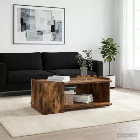   vidaXL Dohányzóasztal Füstös Tölgy 90 x 50 x 33 cm Szerelt Fa
