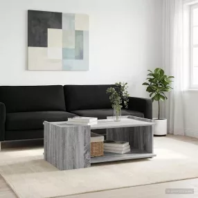   vidaXL Dohányzóasztal Szürke Sonoma 90 x 50 x 33 cm Szerelt Fa