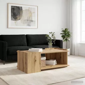   vidaXL Dohányzóasztal Kézműves Tölgy 90 x 50 x 33 cm Szerelt Fa