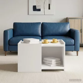 vidaXL Dohányzóasztal Fehér 50,5 x 50 x 33 cm Szerelt Fa