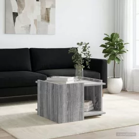   vidaXL Dohányzóasztal Szürke Sonoma 50,5 x 50 x 33 cm Szerelt Fa