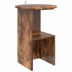   vidaXL Oldal asztal Füstös Tölgy Ø 39,5 x 55 cm Szerelt Fa