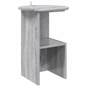   vidaXL Oldal asztal Szürke Sonoma Ø 39,5 x 55 cm Szerelt Fa