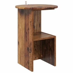 vidaXL Oldal asztal Antik Fa Ø 39,5 x 55 cm Szerelt Fa