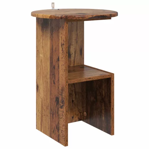 vidaXL Oldal asztal Antik Fa Ø 39,5 x 55 cm Szerelt Fa